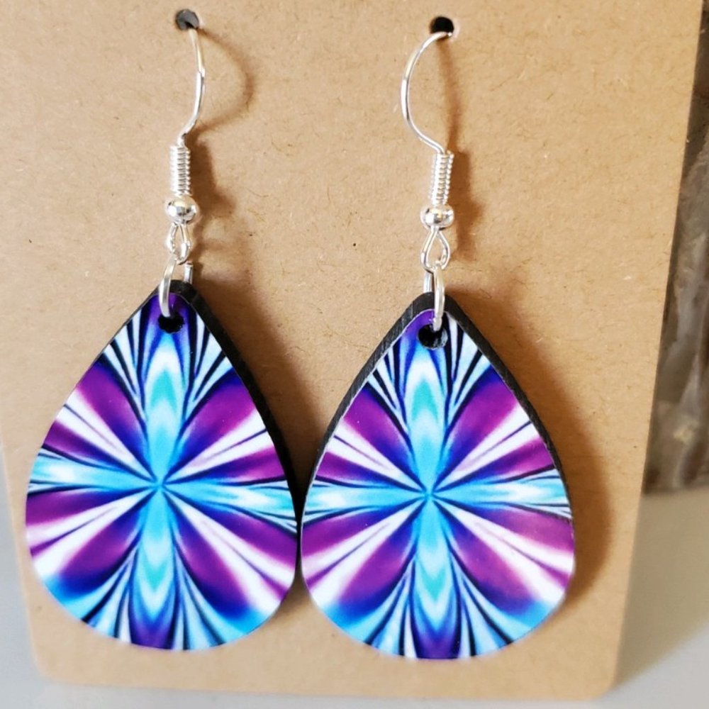 Fun Pattern Multicolor Teardrop Earrings